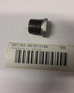 Nippel Muff  1/2" - 3/8" galv